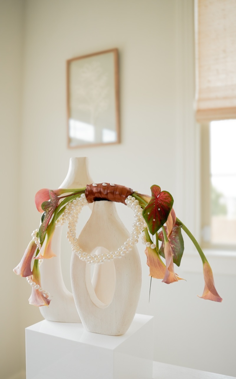 Bridal bouquet in soft garden-style blooms for weddings and events