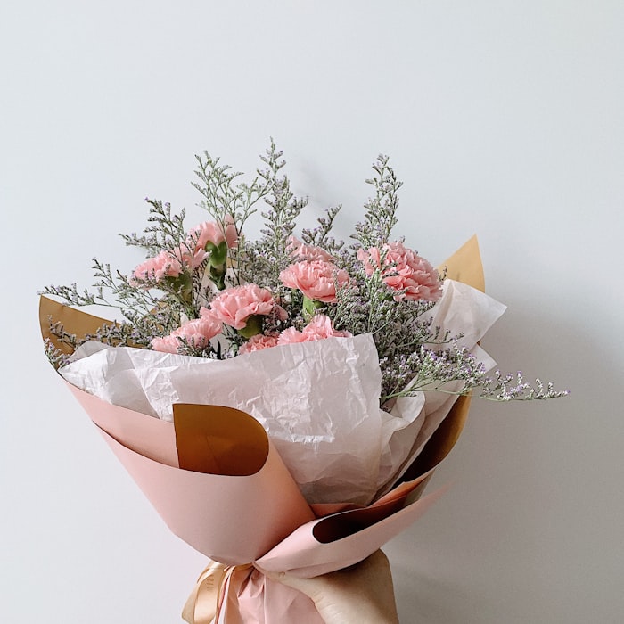 Pure White bouquet at a wedding